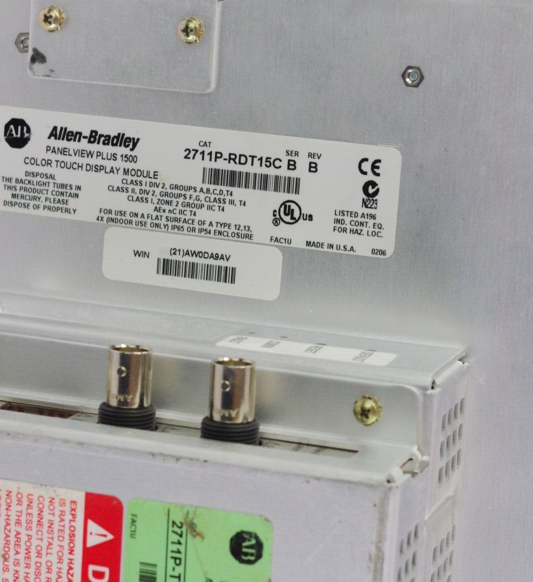 Allen Bradley 2711P-T15C15B2 /A Rev F Panel View Plus 1500 Assembled Terminal