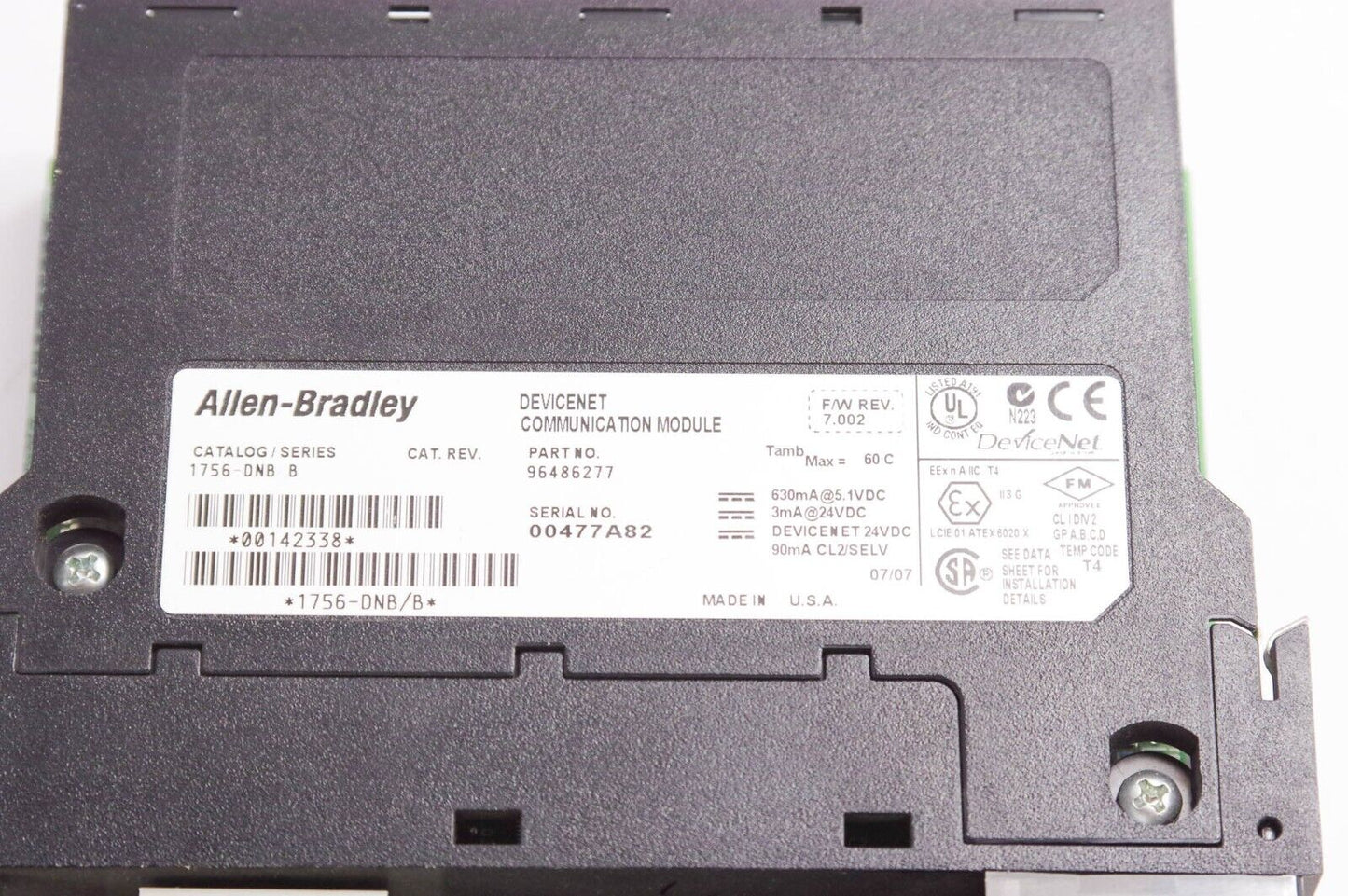 Allen Bradley 1756-DNB / 1756DNB Ser B DeviceNet Communication Module