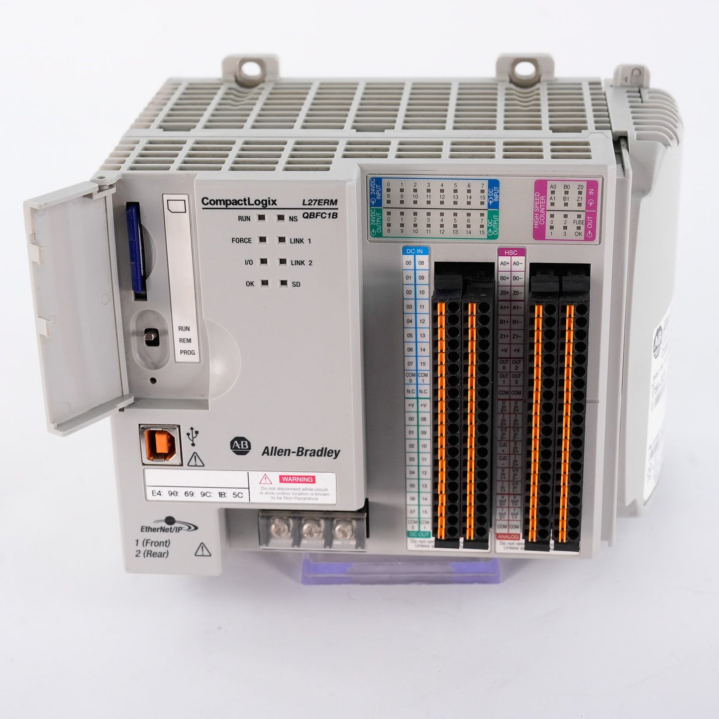 Allen Bradley CompactLogix 1769-L27ERM-QBFC1B Controller 24VDC 1769L27ERMQBFC1B