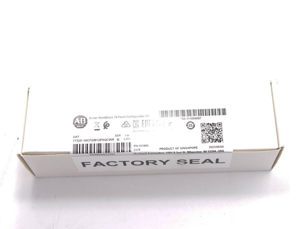 Allen Bradley 1732E-16CFGM12P5QCWR /  1732E16CFGM12P5QCWR Ser B - 16 IO Points