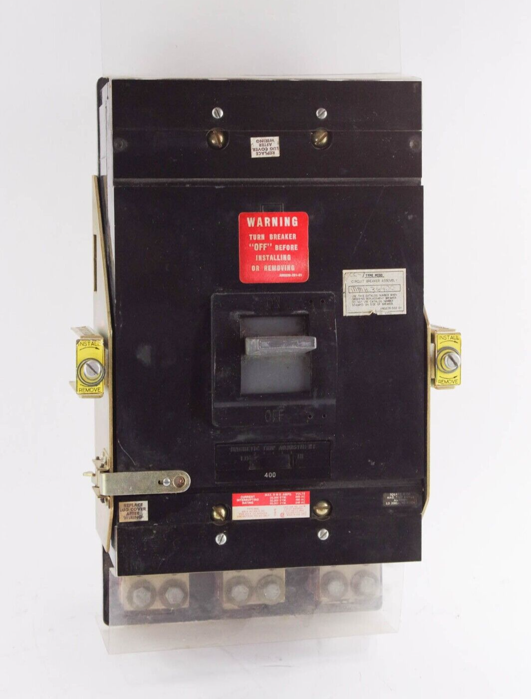 SQUARE D LHF36400 / MMH36400 MCC-1 MCD0 A80239-552-01 Circuit Breaker