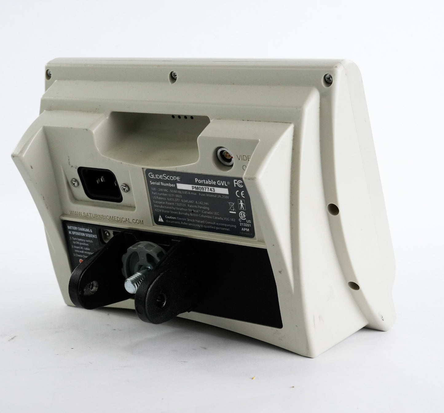 Verathon Glidescope Portable GVL Video Laryngoscope Monitor