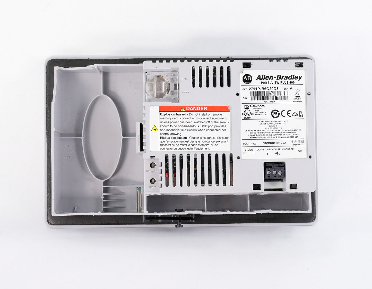 Allen Bradley 2711P-B6C20D8 /A PanelView Plus 600 Display Terminal 2711PB6C20D8