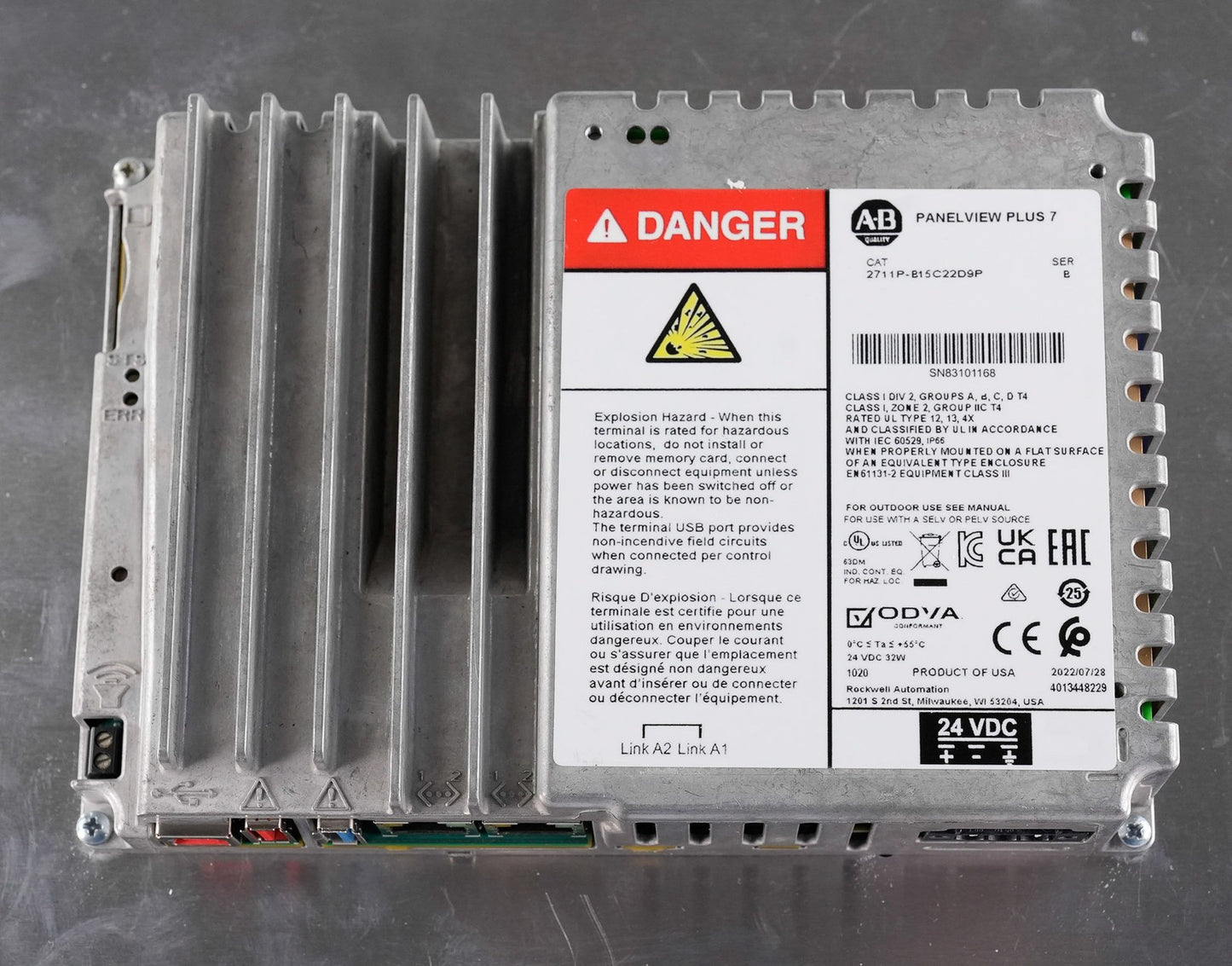 Allen Bradley 2711P-B15C22D9P /B PanelView Plus 7 15 Button 2711PB15C22D9P Ser B