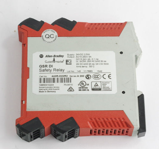 Allen Bradley GSR DI 440R-D22R2 Series A 200 Guardmaster Safety Relay