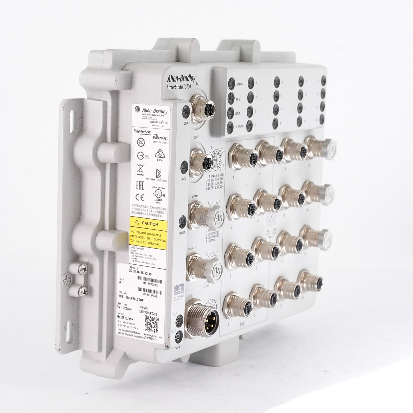 Allen Bradley 1783-ZMS8T8E2TGP /A ArmorStratix Managed Switch 1783ZMS8T8E2TGP