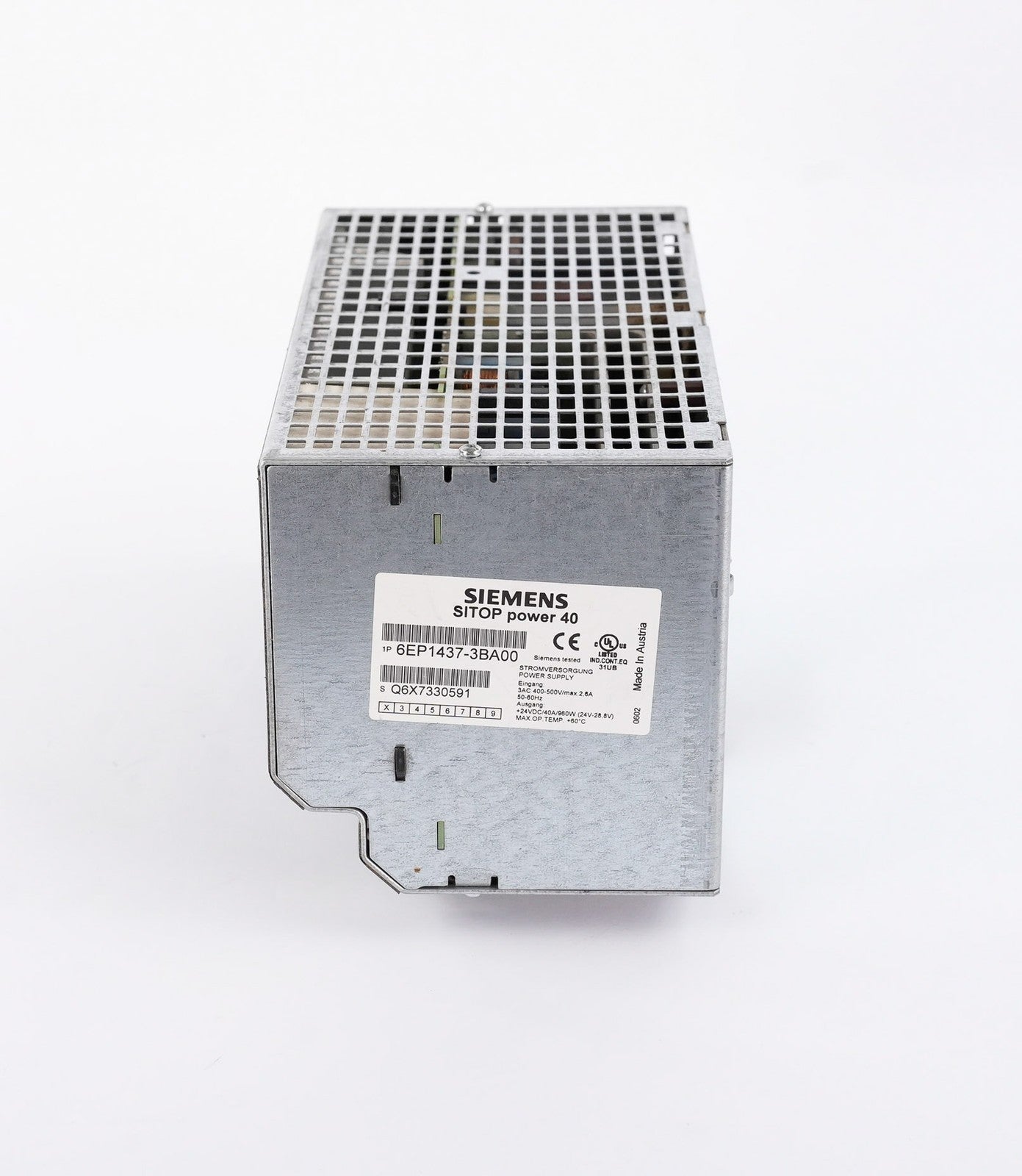 Siemens 6EP1437-3BA00 SITOP power 40 Power Supply 400-500V 6EP14373BA00