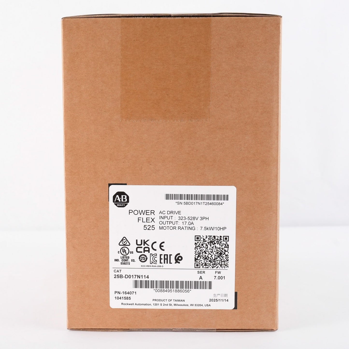 Allen Bradley 25B-D017N114 /A PowerFlex 525 AC Drive 3-Ph 10HP - Sealed Surplus