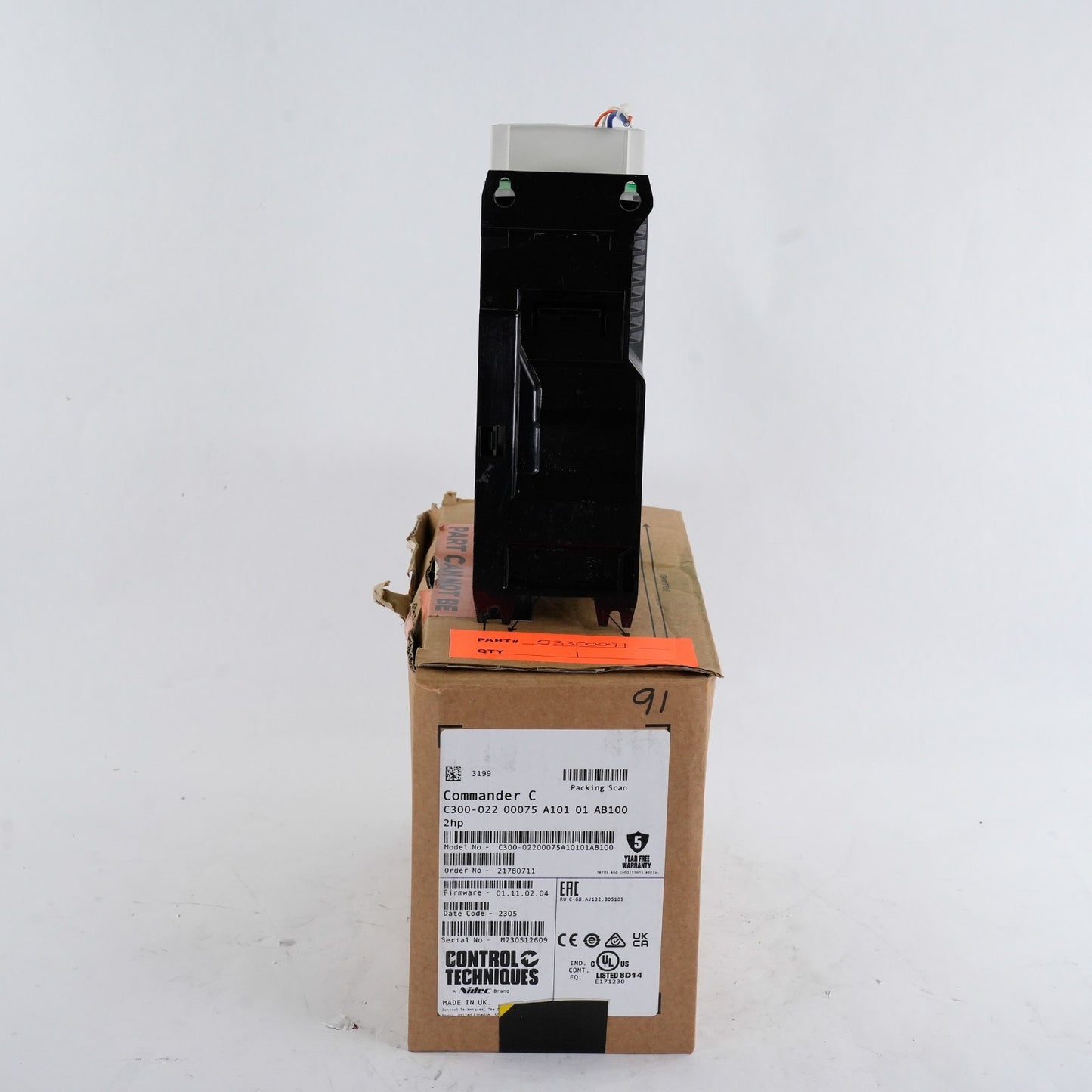 Control Techniques C300-022 00075 A 2HP Drive 240V C300022 - Open Box