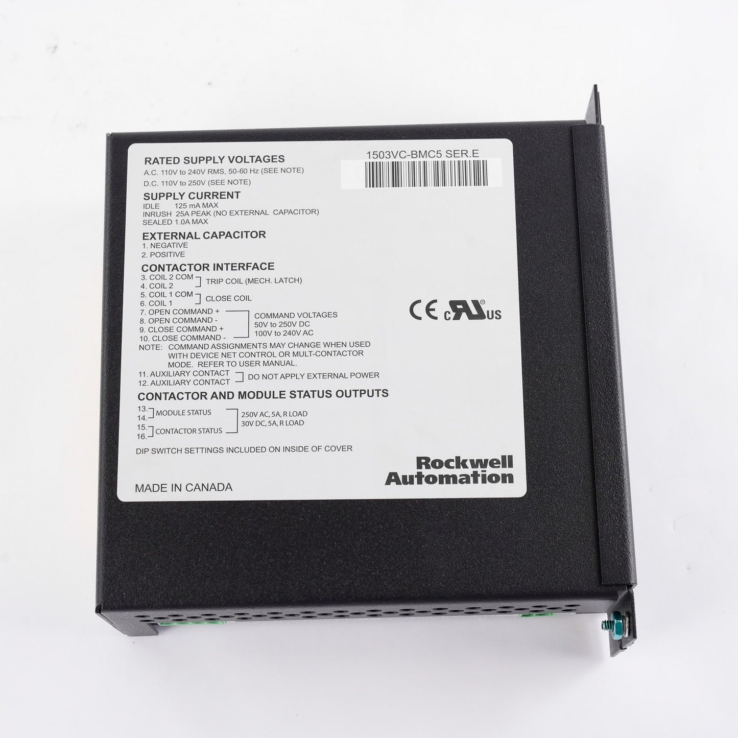 Allen Bradley 1503VC-BMC5 Series E IntelliVAC Vacuum Contactor Control Module