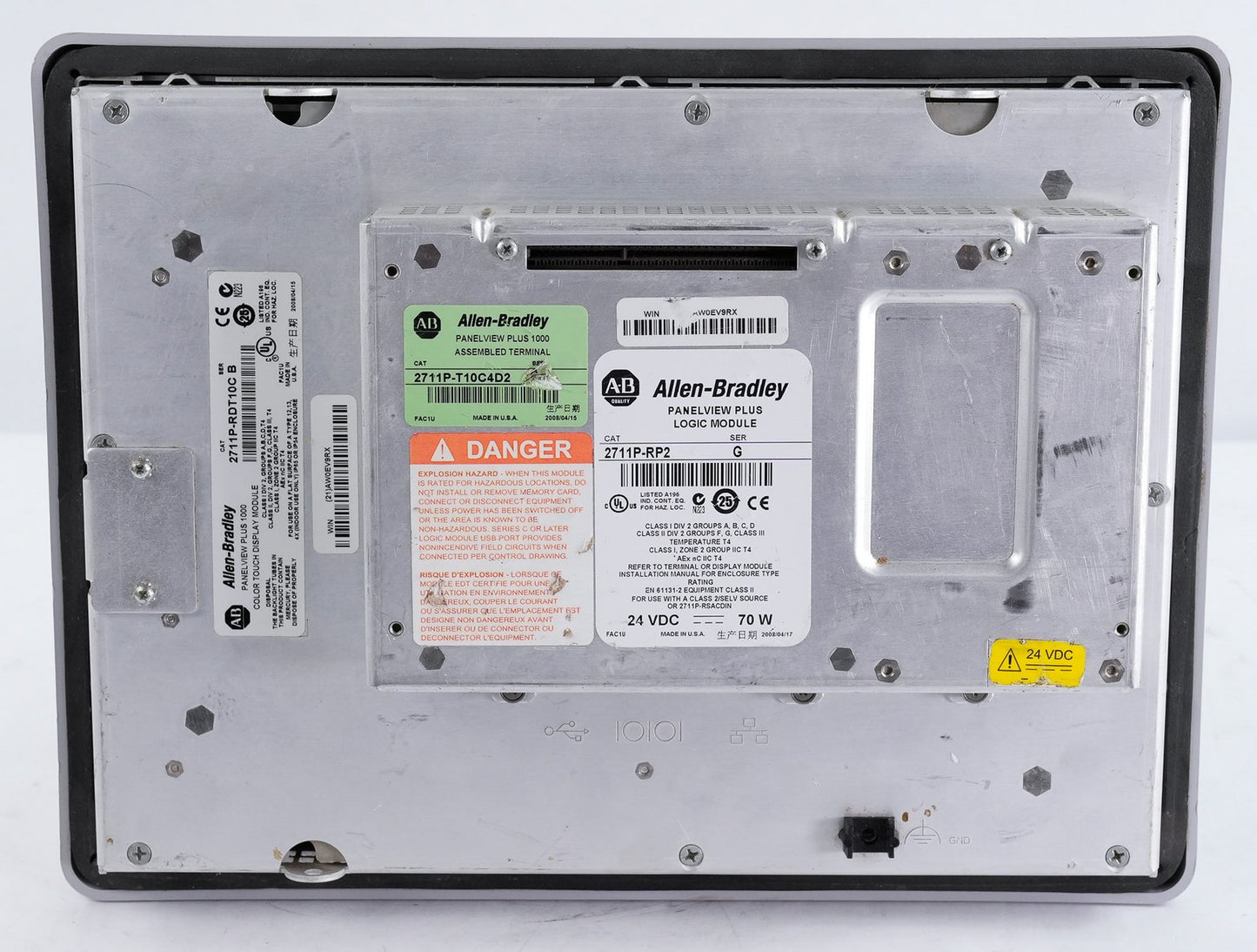 Allen Bradley 2711P-T10C4D2 PanelView Plus 1000 Display + RP2/G & RDT10C/B
