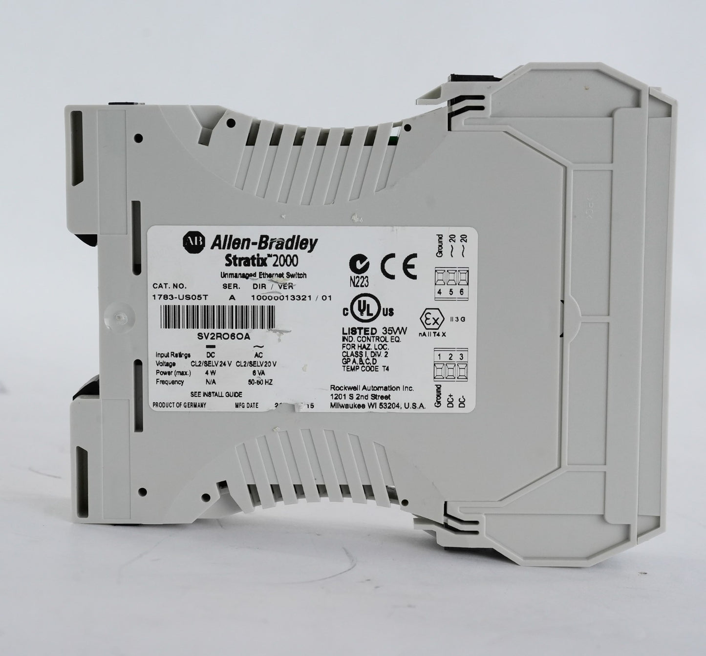 Allen Bradley 1783-US05T /A Stratix 2000 Unmanaged Ethernet Switch 1783US05T