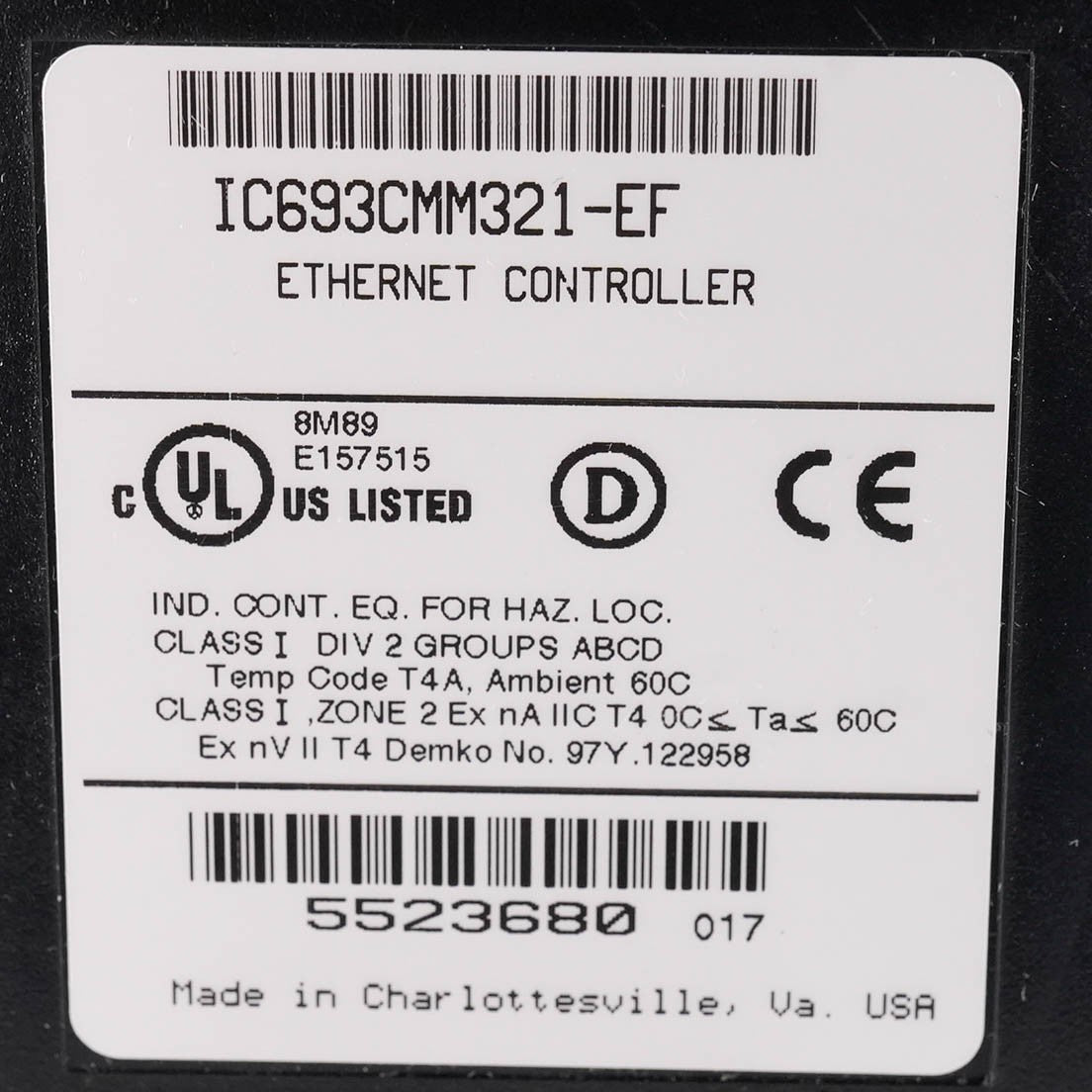 GE FANUC IC693CMM321-EF Series 90-30 Ethernet Interface Module IC693CMM321EF