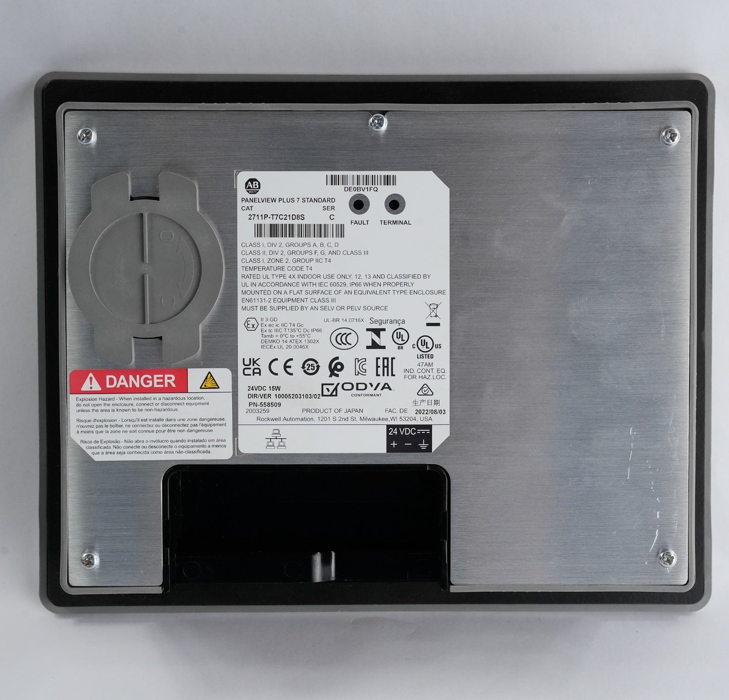 Allen Bradley 2711P-T7C21D8S /C PanelView Plus 7 Standard Terminal 2711PT7C21D8S