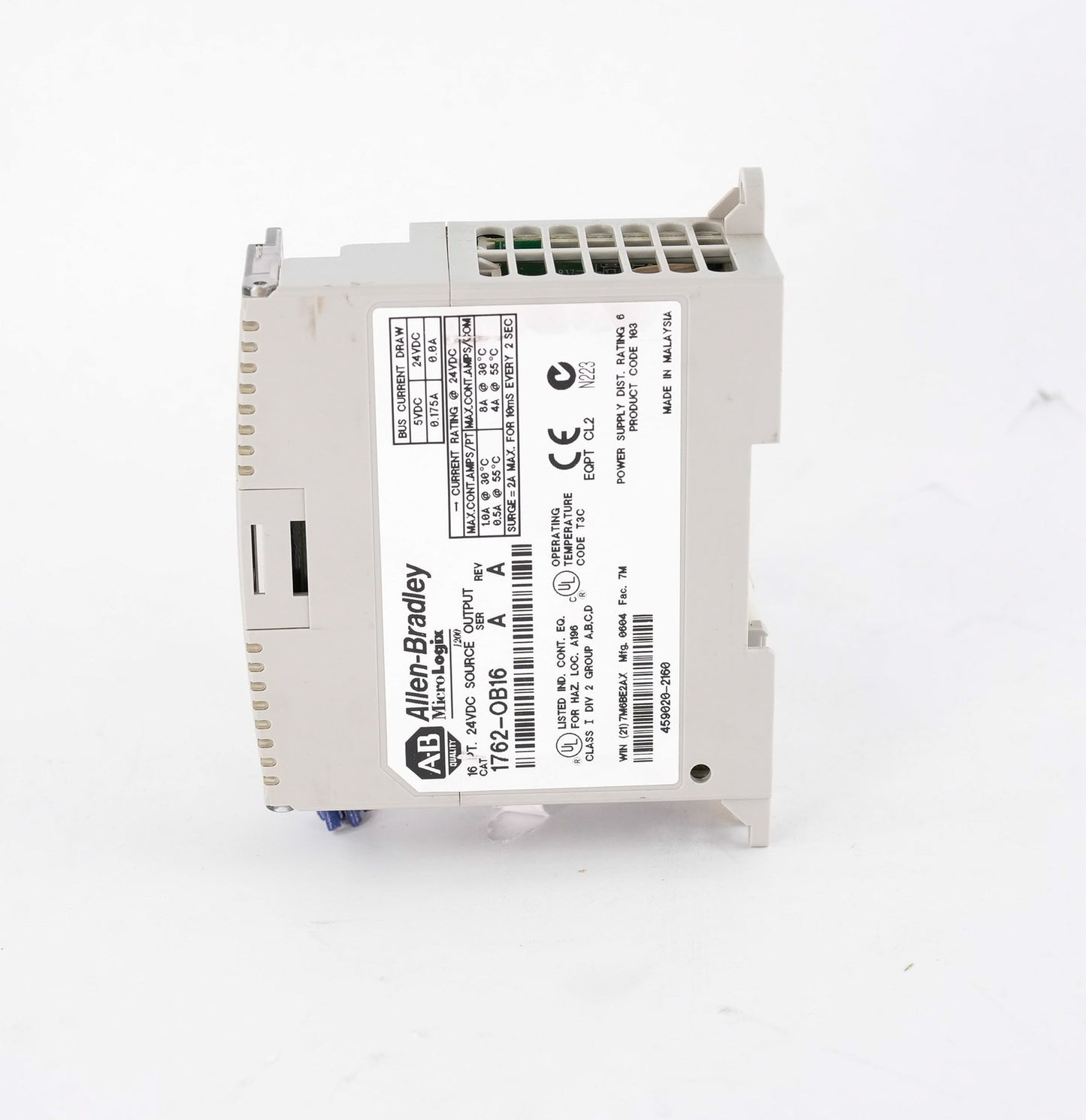 Allen Bradley 1762-OB16 /A MicroLogix 16-Pt 24VDC Digital Output Module 1762OB16