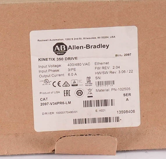 Allen Bradley 2097-V34PR6-LM Ser A Kinetix 350 Servo Drive 480V 2A - Open Box