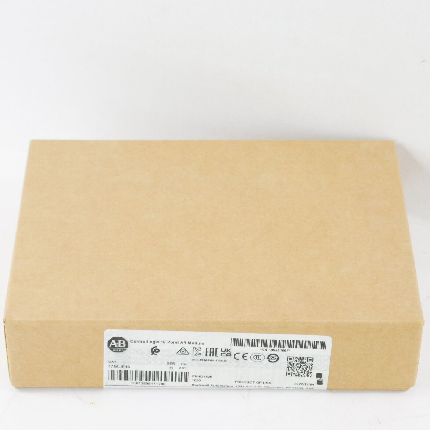 2022 Allen Bradley 1756-IF16 Ser B Analog Input Module 1756IF16 - Sealed Surplus