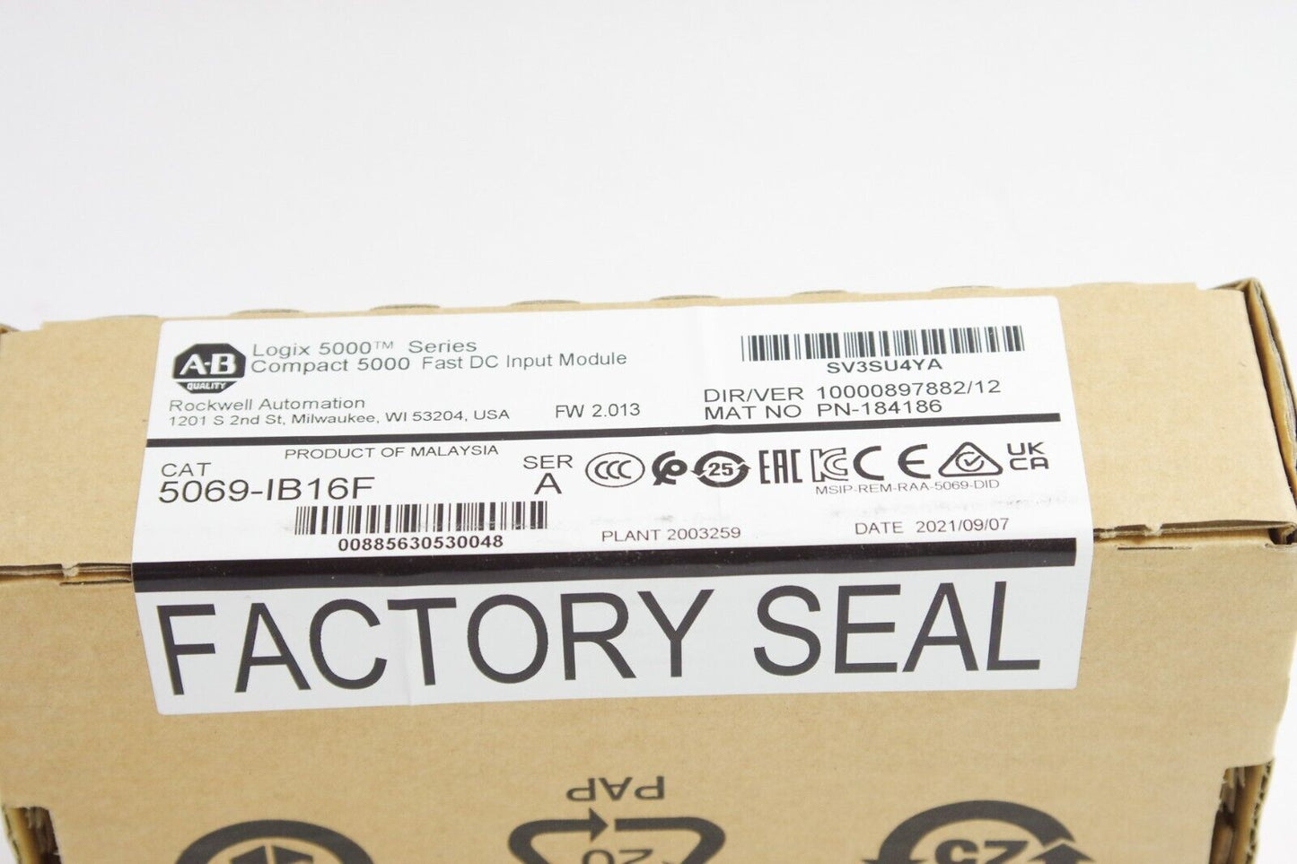 2021 Allen-Bradley 5069-IB16F SER A 5069 Compact I/O Input Module Sealed Surplus