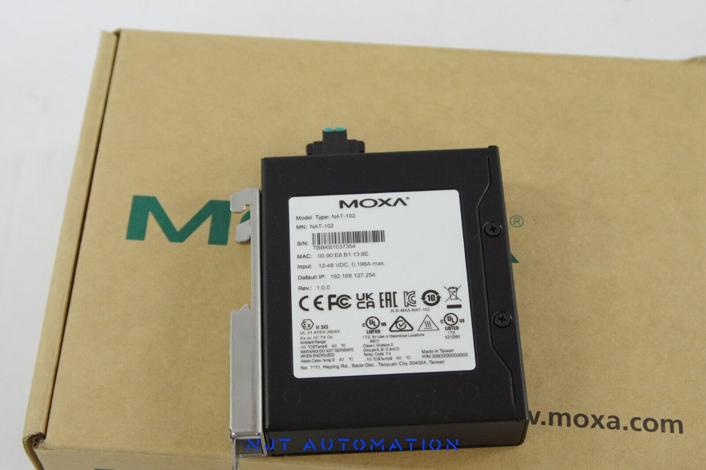 MOXA NAT-102 Industrial Network Address Translation (NAT) Router PN 309320000002