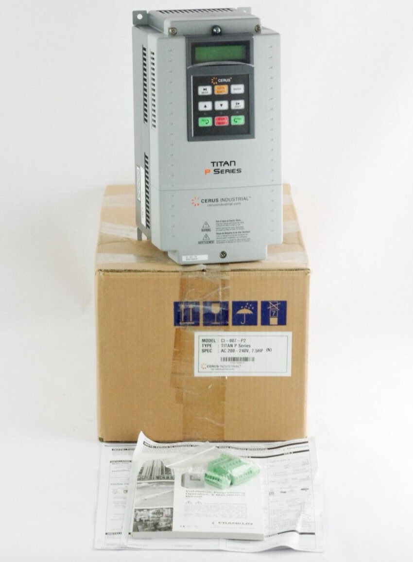 Cerus Industrial CI-007-P2 VFD Titan P Series AC 240V 7.5 HP CI007P2 - Open Box