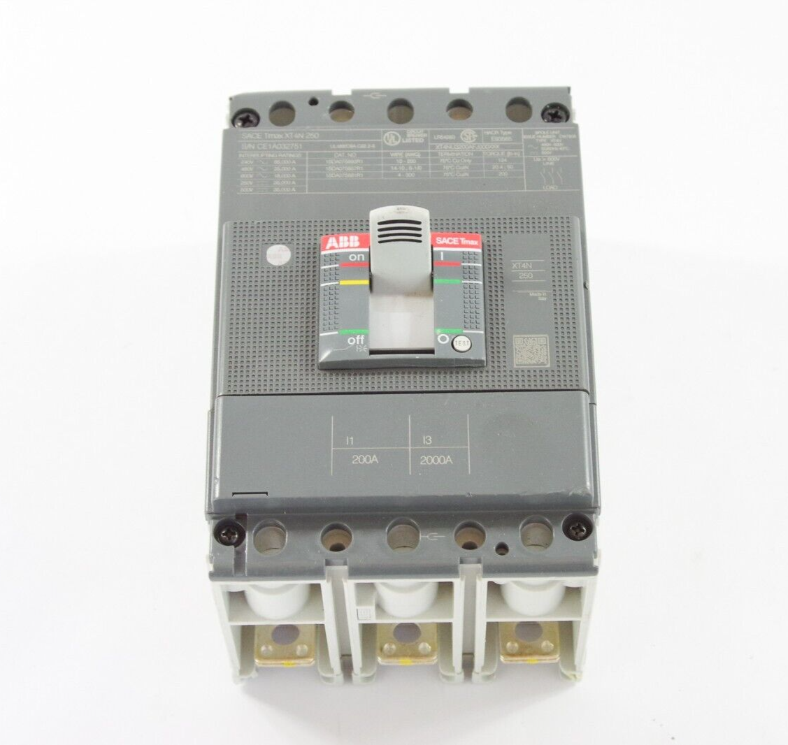 ABB Sace Tmax XT4N 250 Main Breaker 3 Pole 480-600V