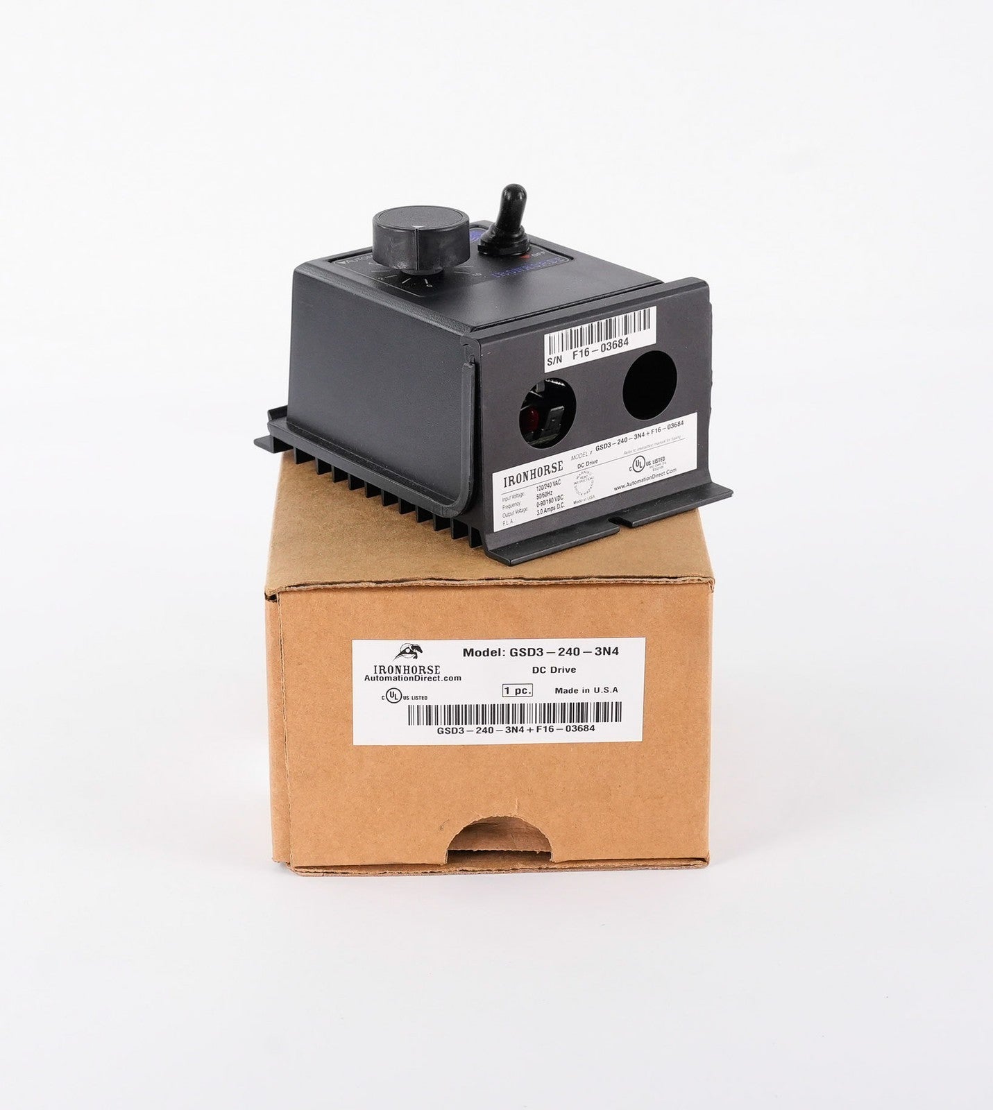 Ironhorse GSD3-240-3N4 DC Drive 120/240VAC GSD3-240-3N4+F16-03684 - Open Box