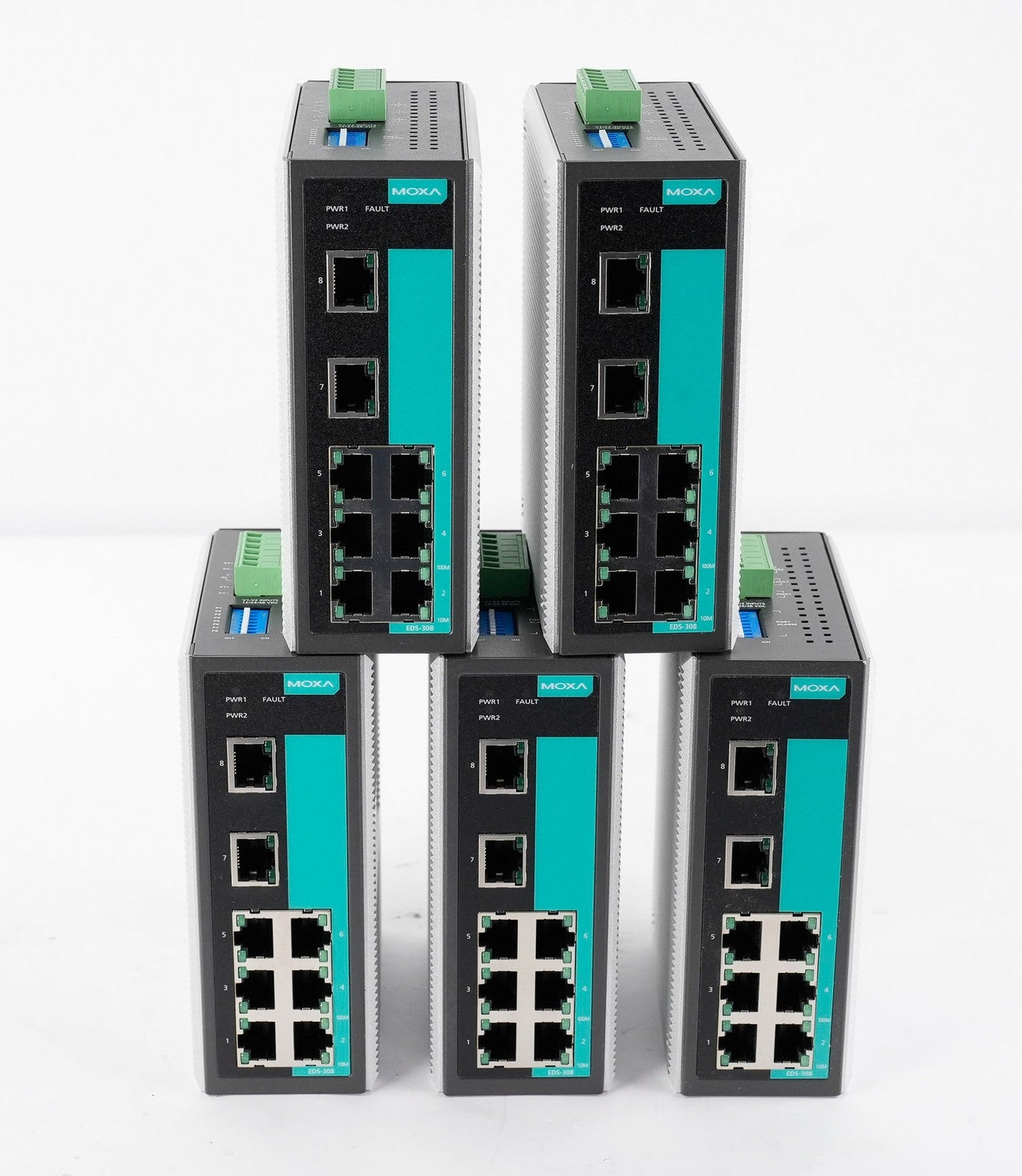 Moxa EDS-308 Unmanaged Ethernet Switch 8-Port EDS308 12/24/48VDC Rev 3.1.0