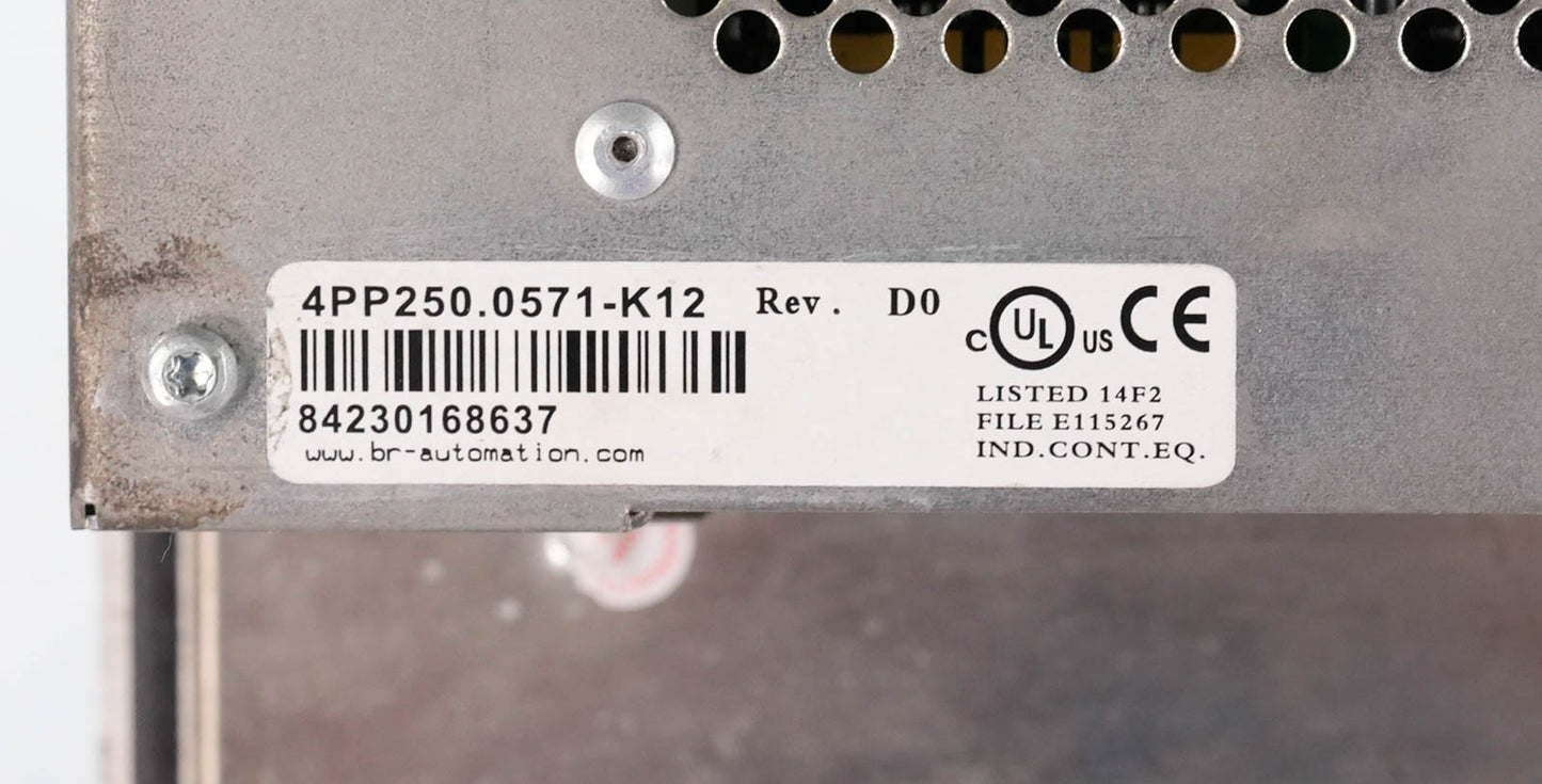 B&R 4PP250.0571-K12 Power Panel 200 5.7" QVGA Touch Screen 24VDC 4PP2500571K12