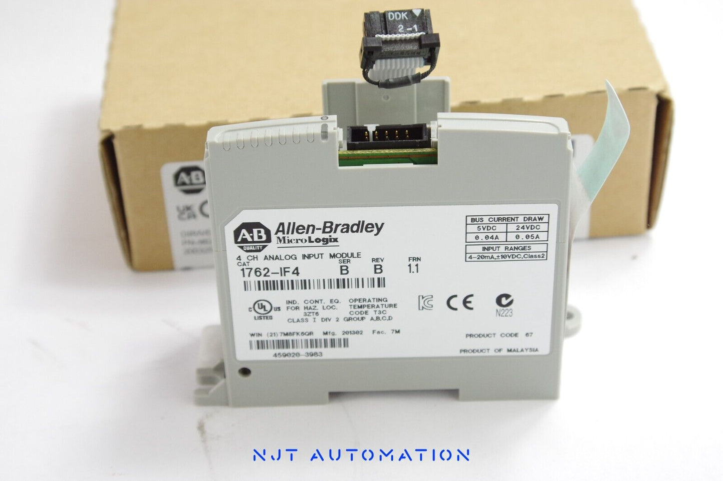 Allen Bradley 1762-IF4 /B MicroLogix 4 Point Analog Input Module - No Cover