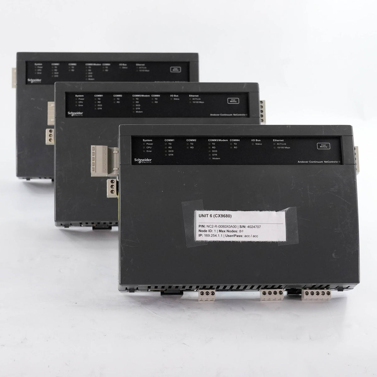 Andover NetController II CX9680 NC2-R-0080X0A00 8 Node Controller XDriver Alarms