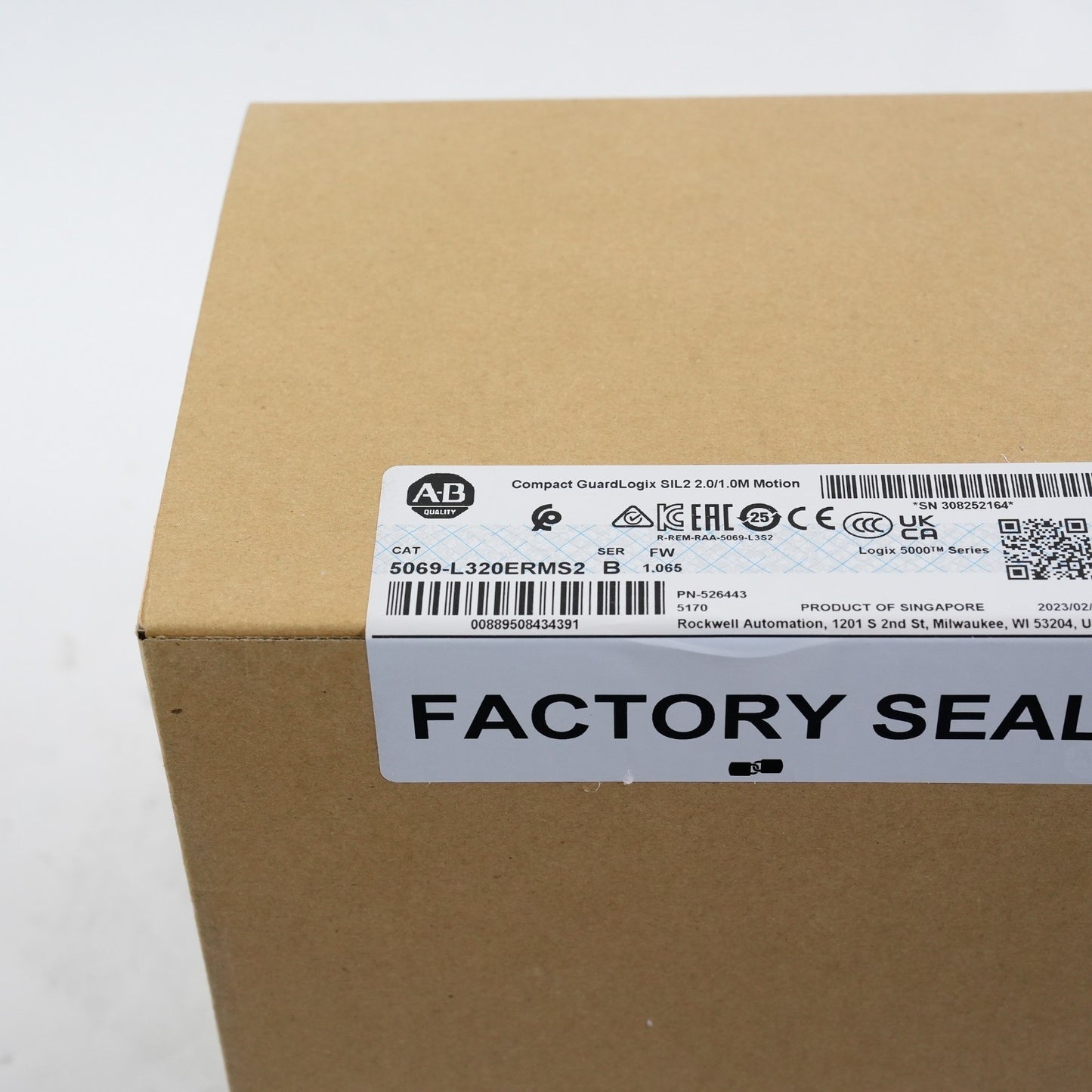 Allen Bradley 5069-L320ERMS2 /B GuardLogix 5380 Controller - Sealed Surplus