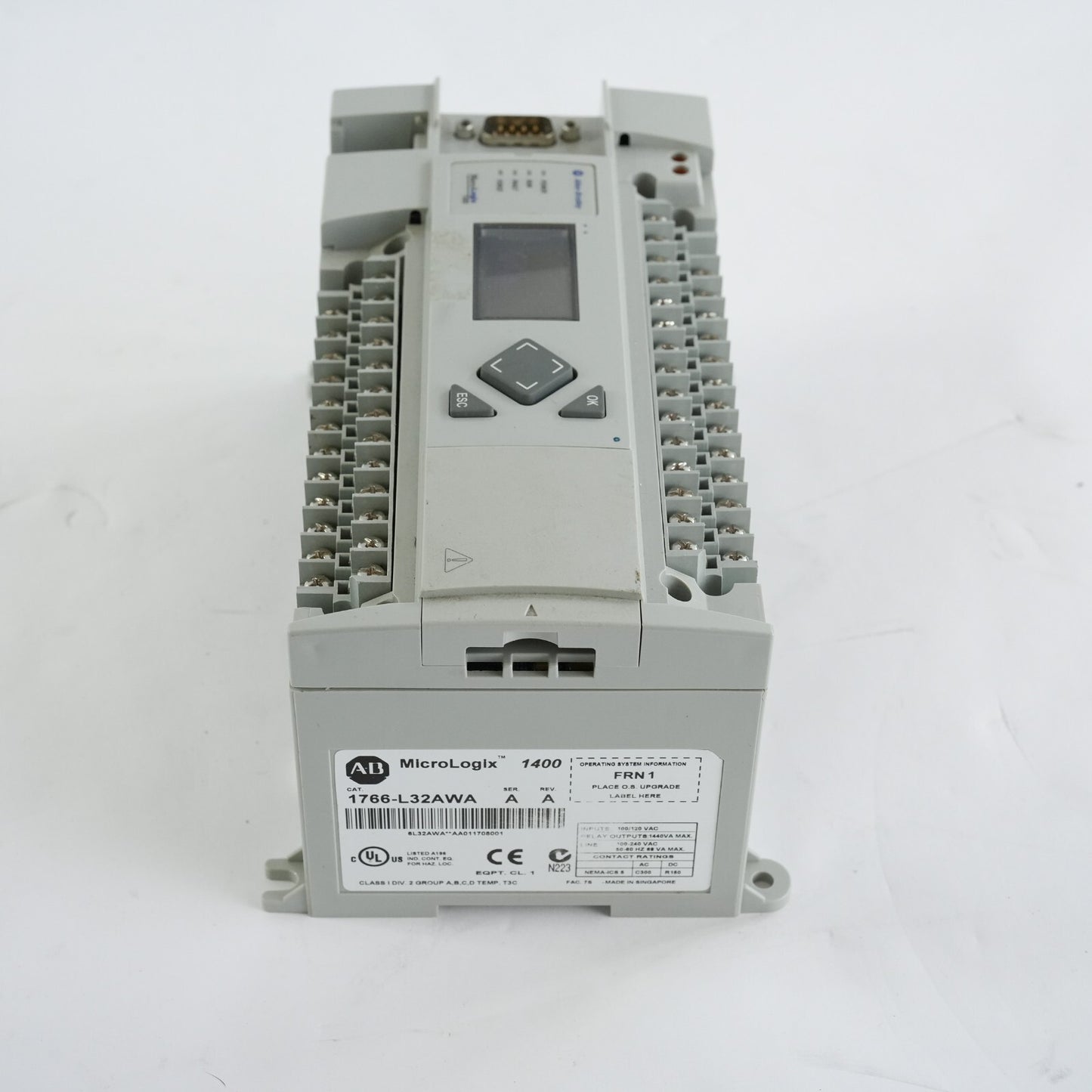 Allen Bradley 1766-L32AWA /A Rev F FRN 1 Micrologix 1400 Controller