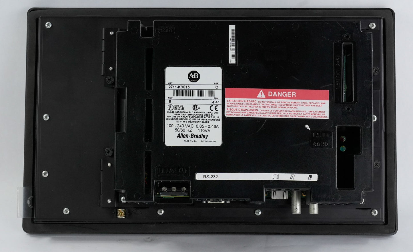 Allen Bradley 2711-K9C15 /C Rev E FRN 4.41 Panelview 900 Interface Terminal