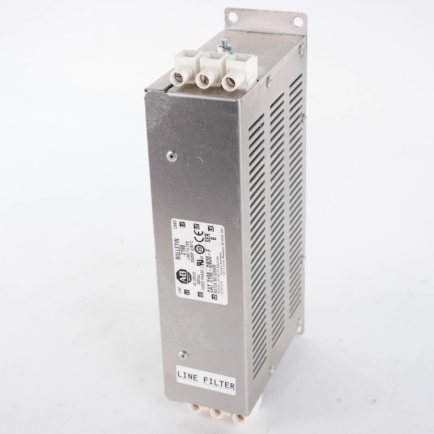 Allen Bradley 2198-DB20-F Ser B Kinetix 5500 AC Line Filter 3-Phase 20A 528VAC