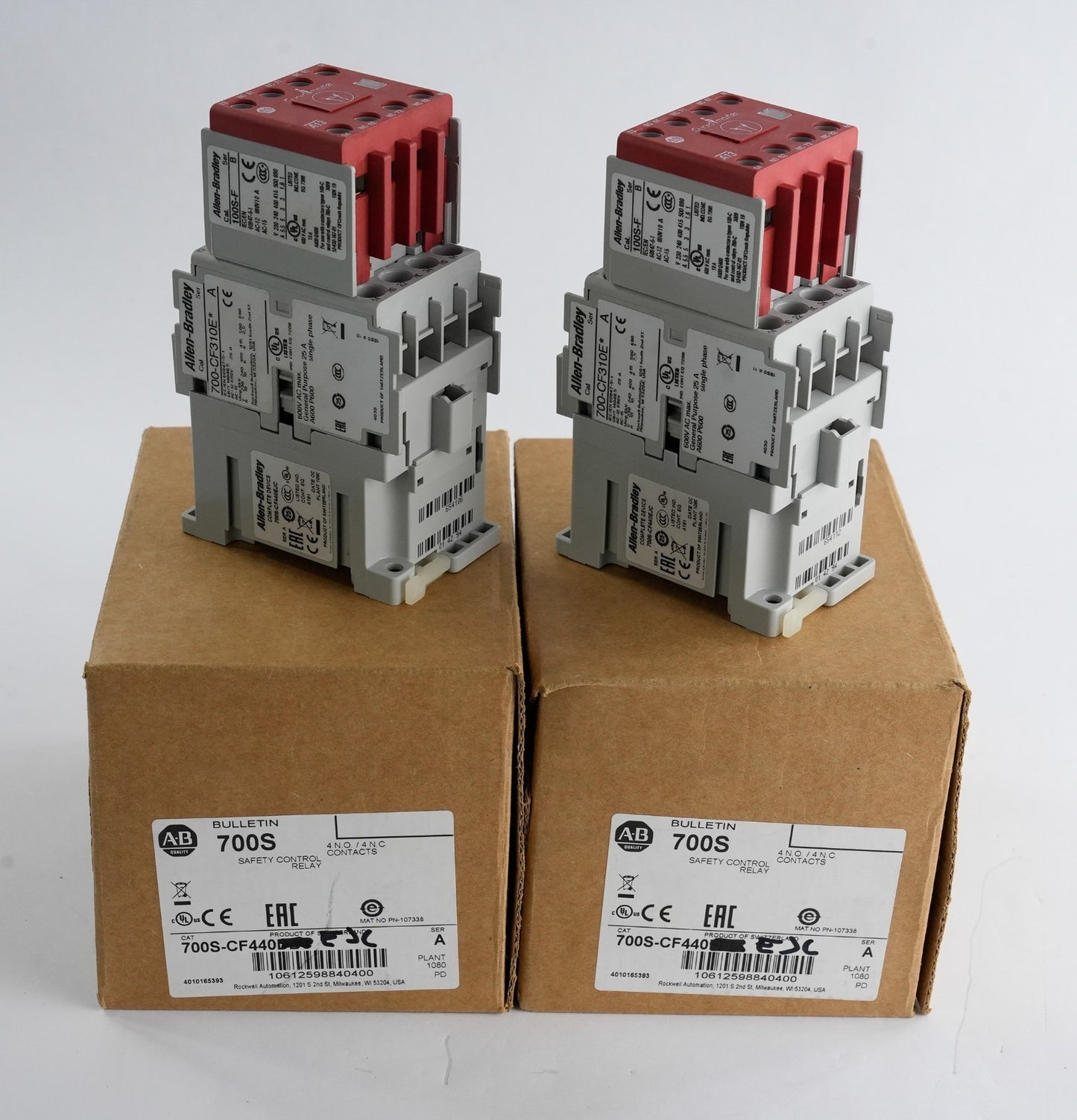 Allen Bradley 700-CF310E* /A + 100S-F /B Safety Control Relay Module - Open Box
