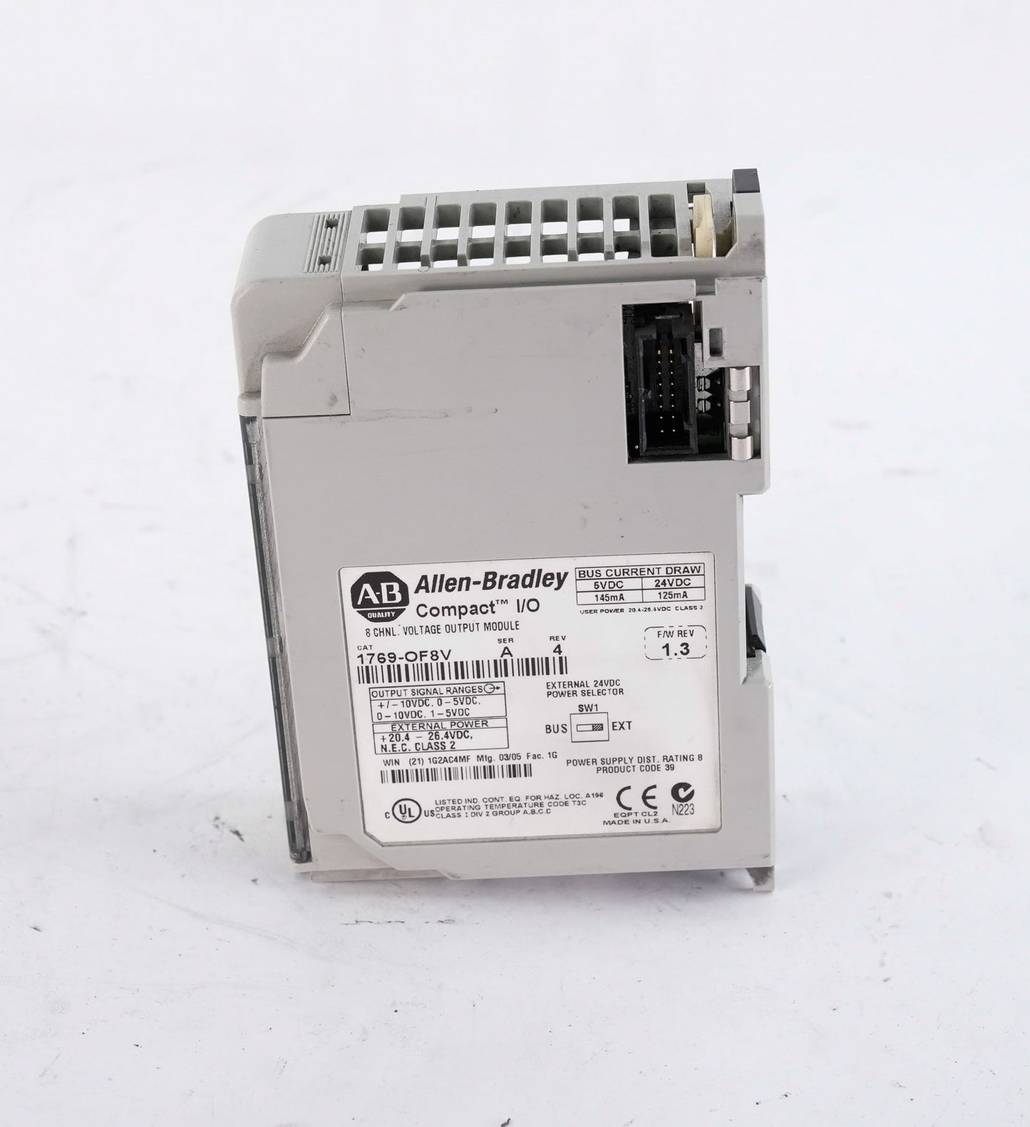 Allen Bradley 1769-OF8V /A CompactLogix 8-Pt Output Voltage Module 1769OF8V