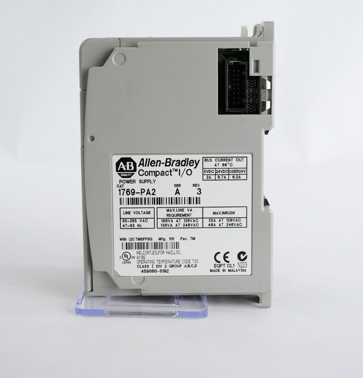 Allen Bradley 1769-PA2 /A Rev 3 Compact I/O AC Power Supply 1769PA2