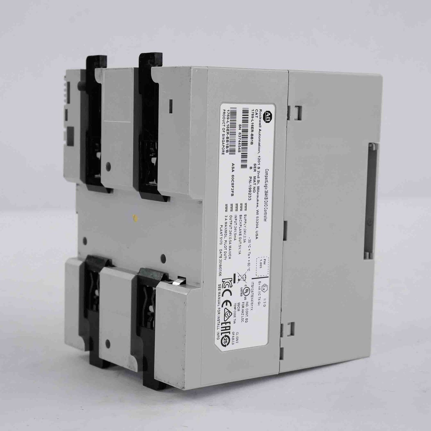 Allen-Bradley 1769-L16ER-BB1B /B CompactLogix L16ER Controller 1769L16ERBB1B