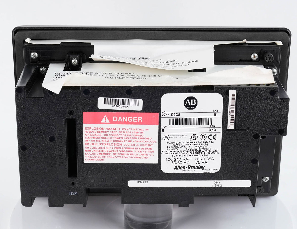Allen Bradley 2711-B6C8 Ser B PanelView 600 Color HMI Keypad Touch DH+ 2711B6C8