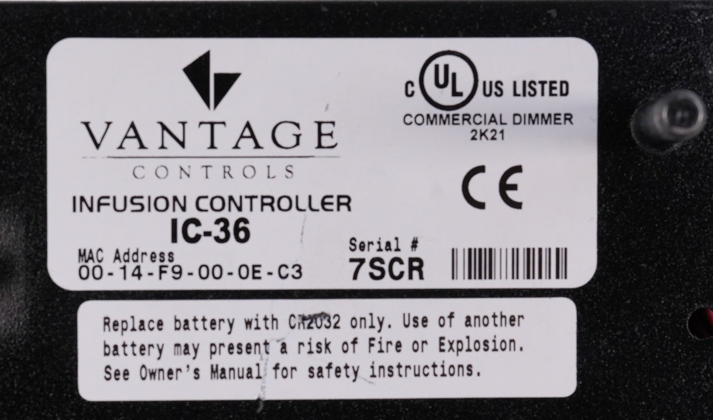Vantage Controls IC-36 InFusion Controller IC36