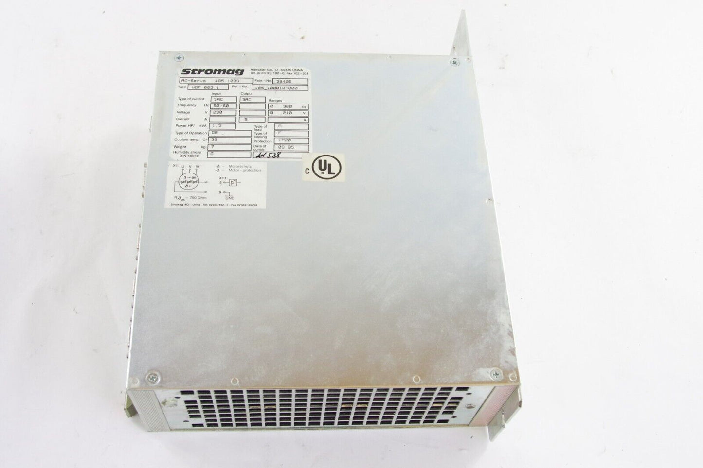 Stromag Type WDF 005.1 / AC Servo Drive 485.1009 - For Parts or Repair