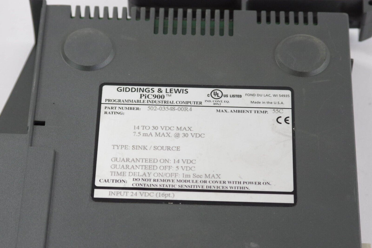 GIDDINGS & LEWIS PiC900 502-03548-00R4 / 5020354800R4 PROGRAMMABLE COMPUTER