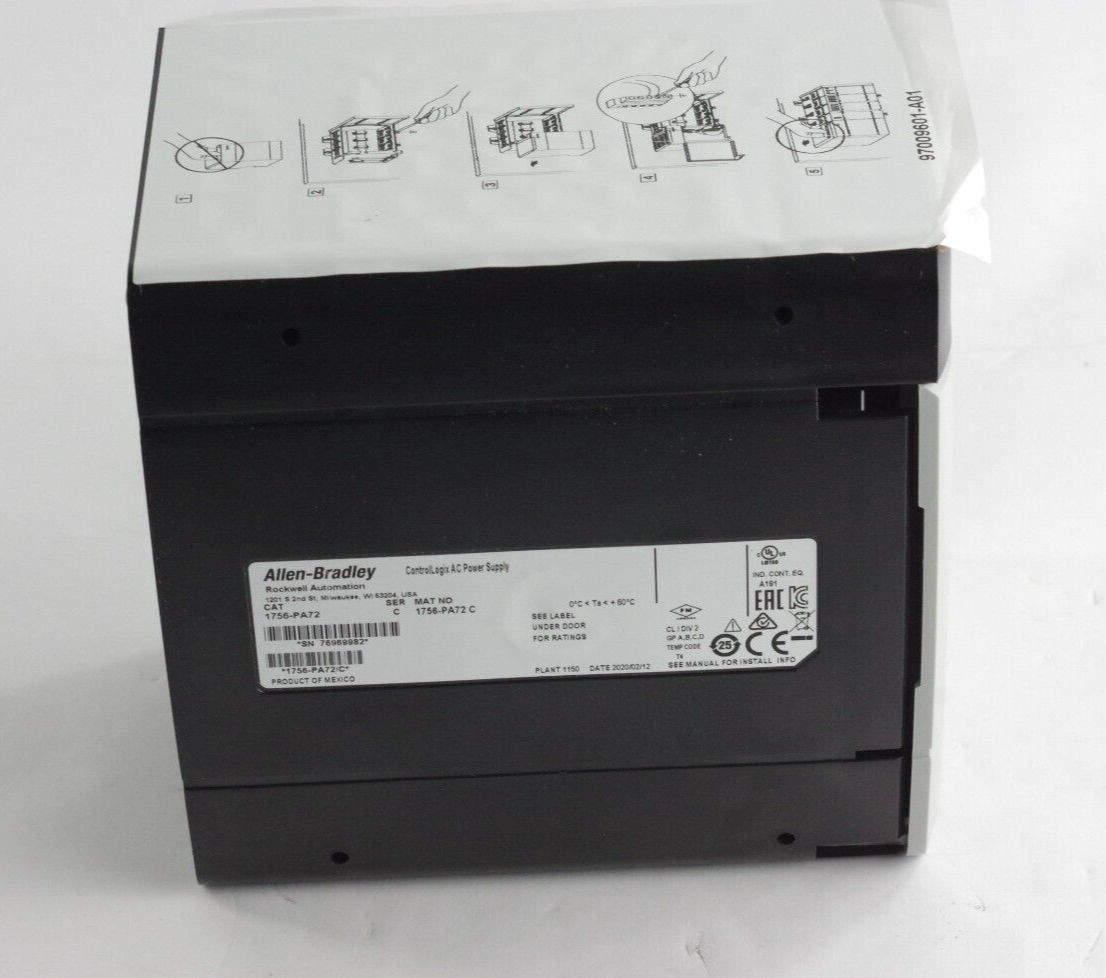 Allen Bradley 1756-PA72 /C PLC ControlLogix AC Power Supply Module - No Box