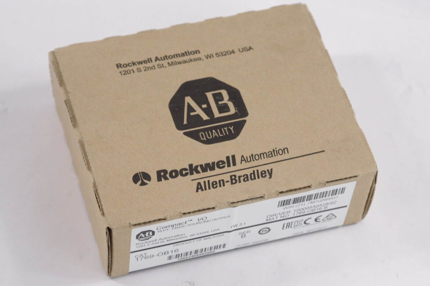 2017 Allen Bradley 1769-OB16 B Compact I/O 16 Pt SOURCING OUTPUT Module -Surplus