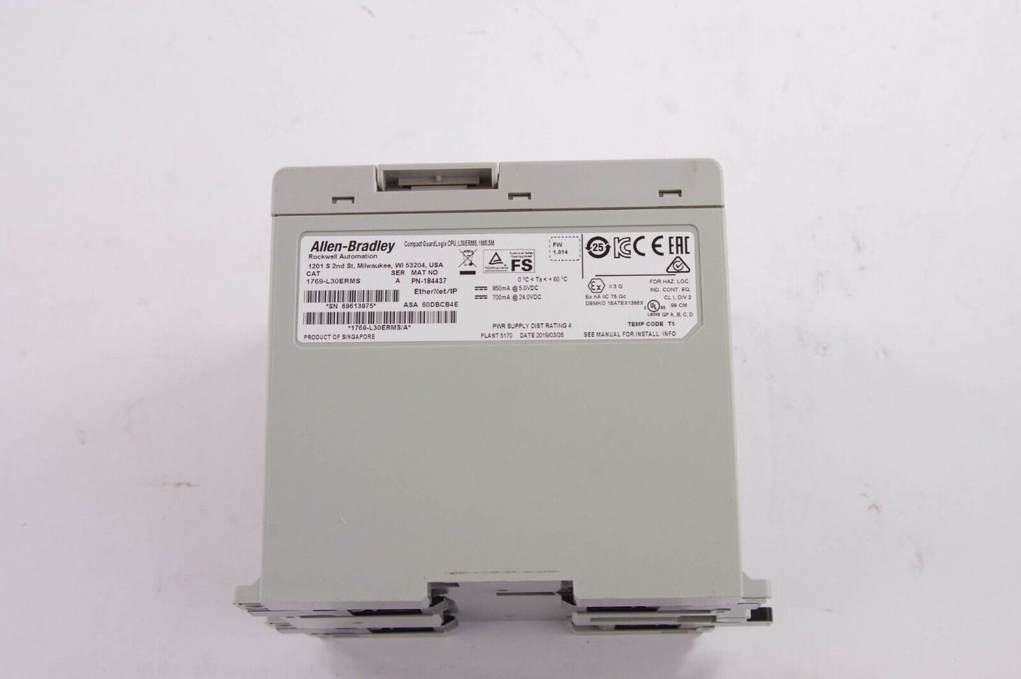 Allen Bradley 1769-L30ERMS / 1769L30ERMS Ser A Compact GuardLogix CPU