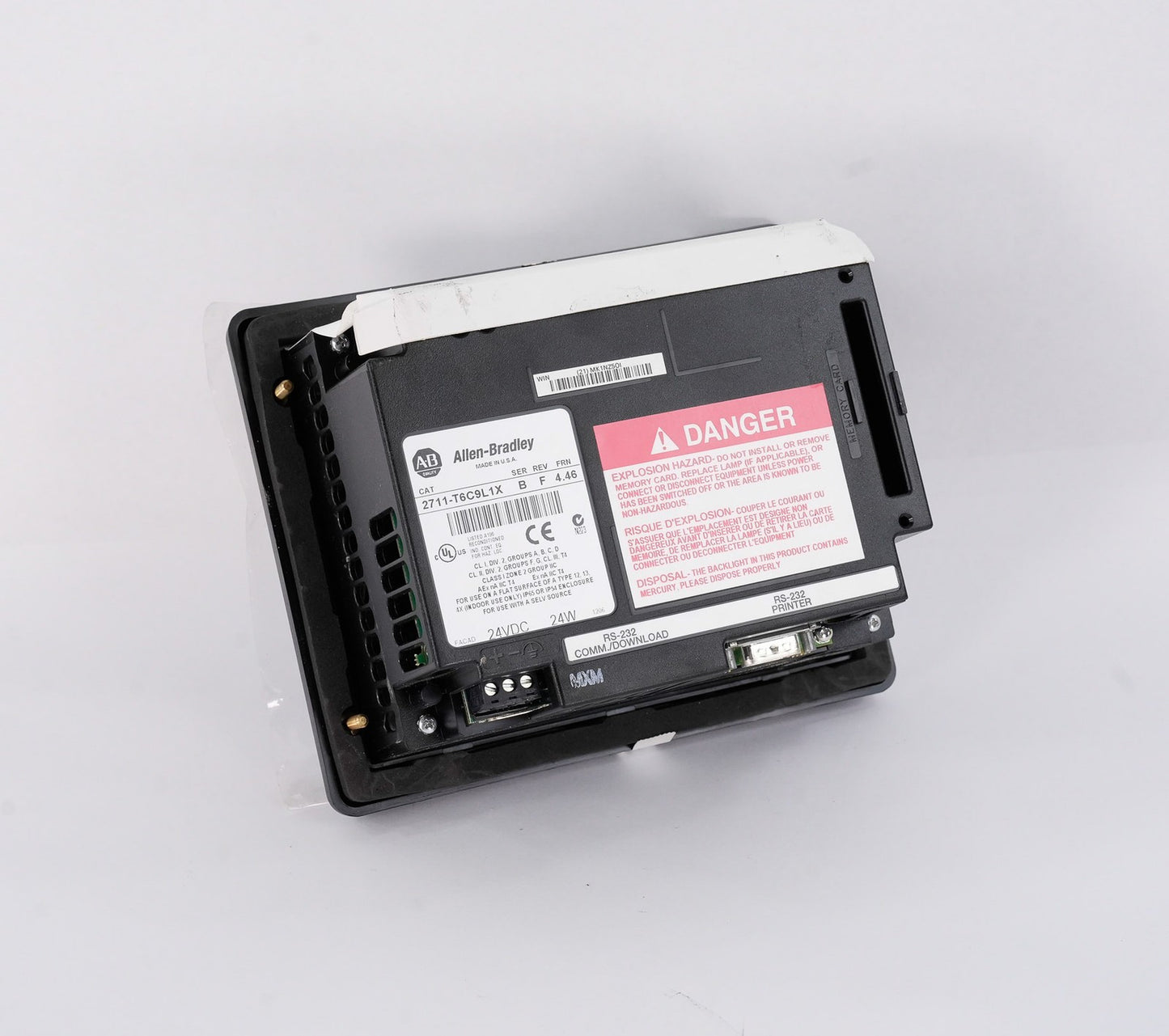 Allen Bradley 2711-T6C9L1 /B PanelView 600 HMI 2711-T6C9L1X Lightly Used