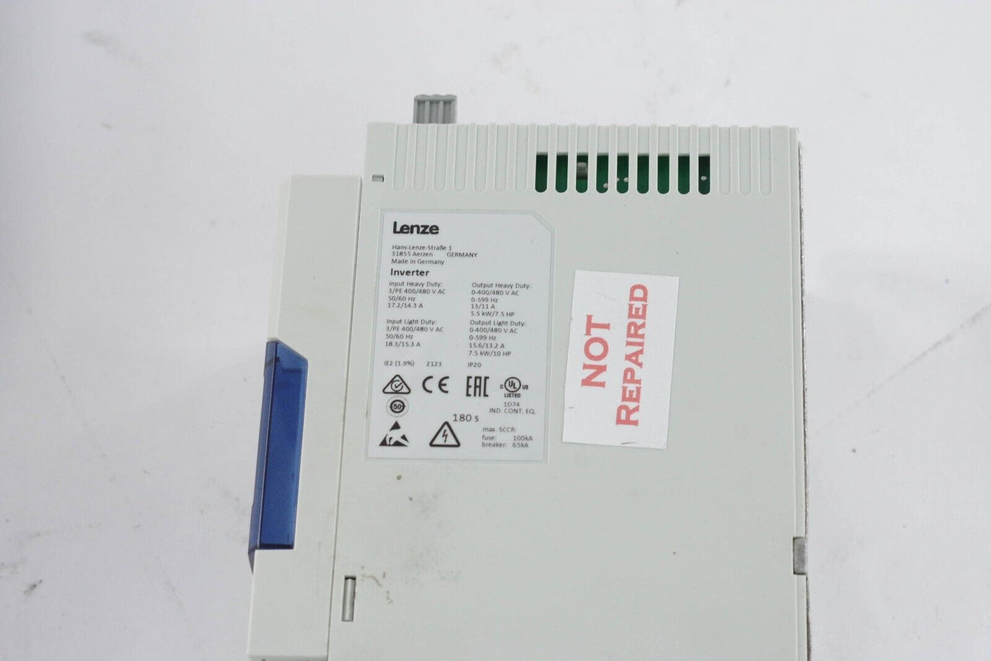 LENZE I55AE255F10V11003S I550 Inverter - For Parts Or Repair