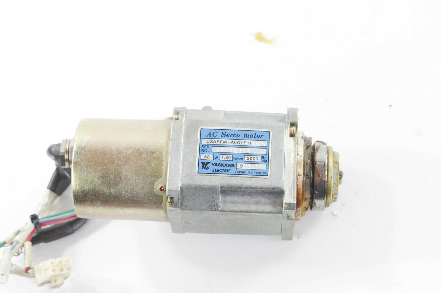 Yaskawa USAREM-A6CYR11 AC Servo Motor, 58W, 3000 R/M + Warranty