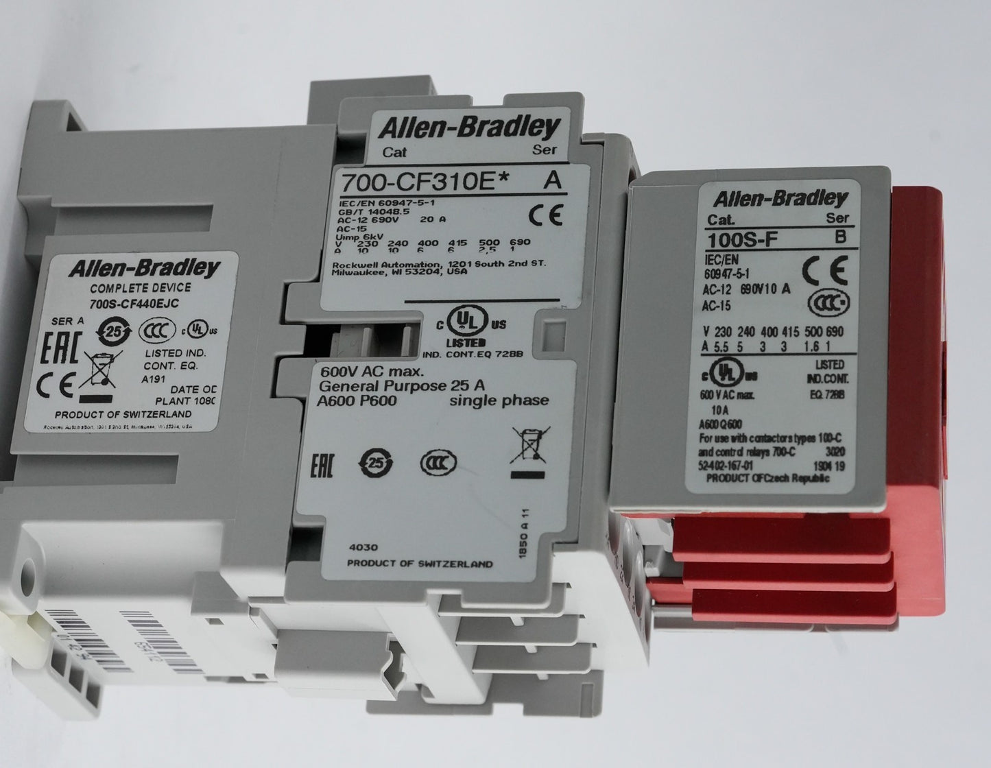Allen Bradley 700-CF310E* /A + 100S-F /B Safety Control Relay Module - Open Box