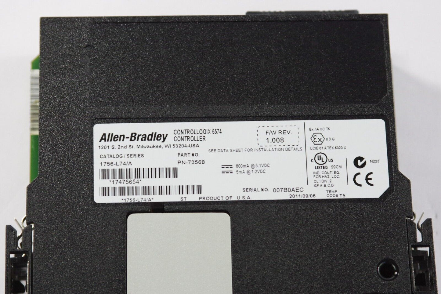 Allen Bradley 1756-L74 Series A CONTROLLOGIX 5574 Controller